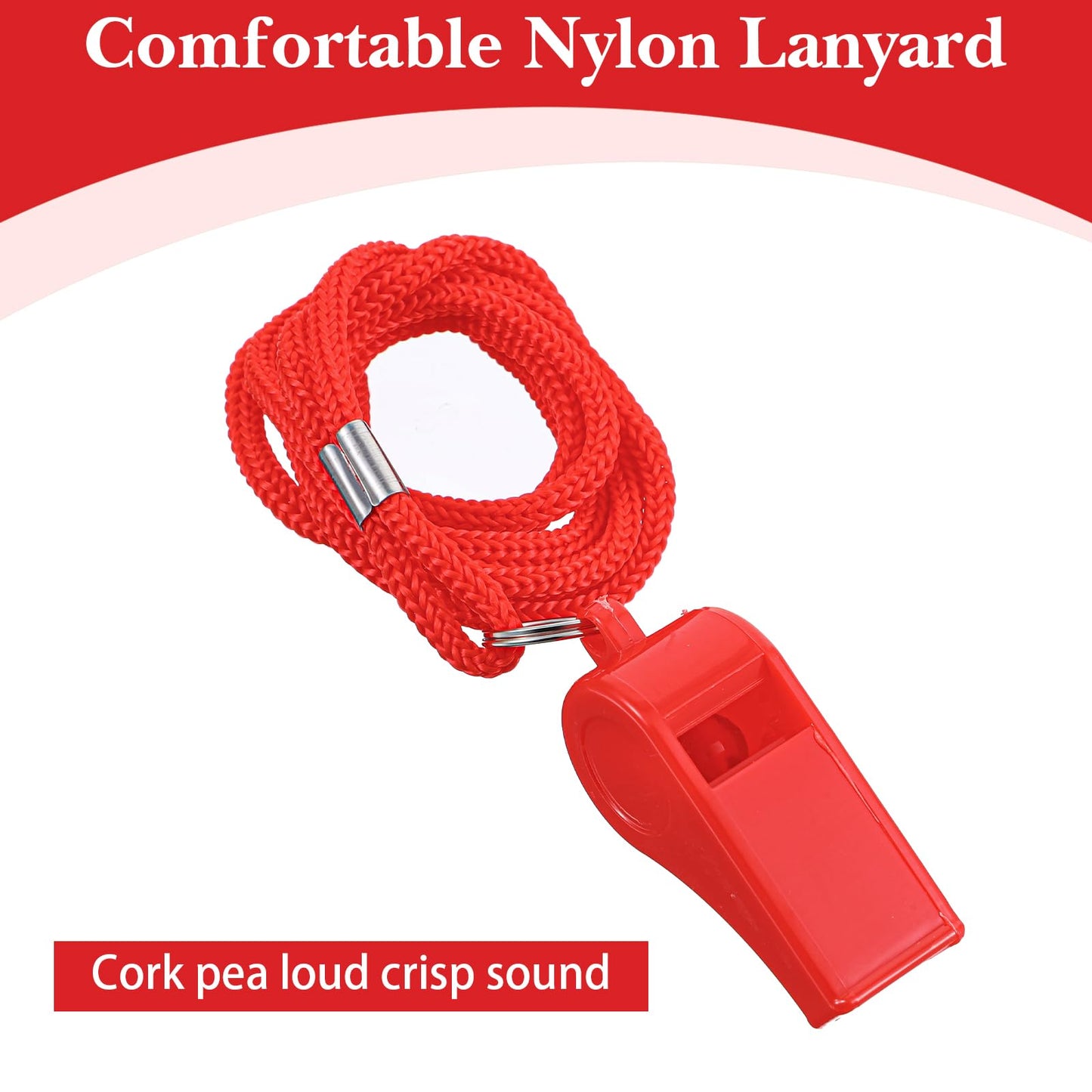 Neyauo 12PCS Emergency Whistles with Lanyard 120dB, Sports Whistle