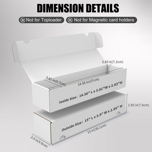 XRACV Trading Card Storage Box, 10-Pack 1100 Count White Corrugated Cardboard Bulk Sports Storage Box for TCG/Magic/Mtg Basketball Cards, Collectible Trading Cards
