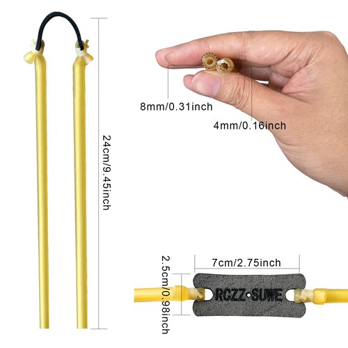 RCZZSUWE 5 PCS Slingshot Bands,Sling Shot Rubber Tubing Bands,Slingshot Replacement Bands,Wrist Sling Rocket Replacement Bands for Heavy Duty Slingshot Adults Hunting