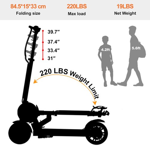 Aolorozo E200 Electric Scooter for Kids Ages 6-12 & Teens,180w Motor,12 MPH 12-Mile Range,Foldable Commuter Scooter with 8" All-Terrain Tires,220 lbs Capacity,LED Colorful Lights & Adjustable Height