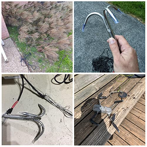Middle Claw Stainless Steel Grappling Hook for Outdoor Retrieval & Salvage