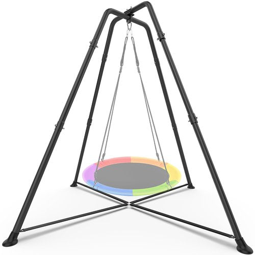 Heavy Duty Swing Frame, 330LBS Metal Swing Stand for Kids and Adults, Fits for Most Swings - for Indoor and Outdoor Use, Black(Seat NOT Included)