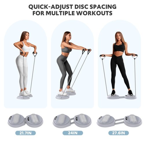 Waist Twisting Machine with Counter, Adjustable Waist Twister Board for Women Belly Fat, Twist Board for Exercise, Ab Twister Board Twist Exercise Machine (Gray)