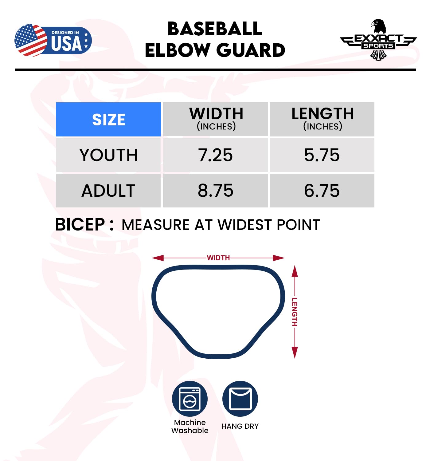 Exxact Sports Baseball Elbow Guard Youth & Adult, Flexible Batters Softball Elbow Guard Baseball with Adjustable Strap