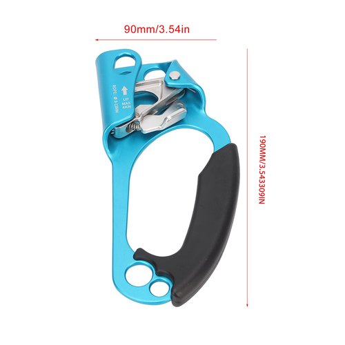 Yuecoom Hand Ascender Stable Grip Strong Ascender Mountaineering Supplies (Right Blue)