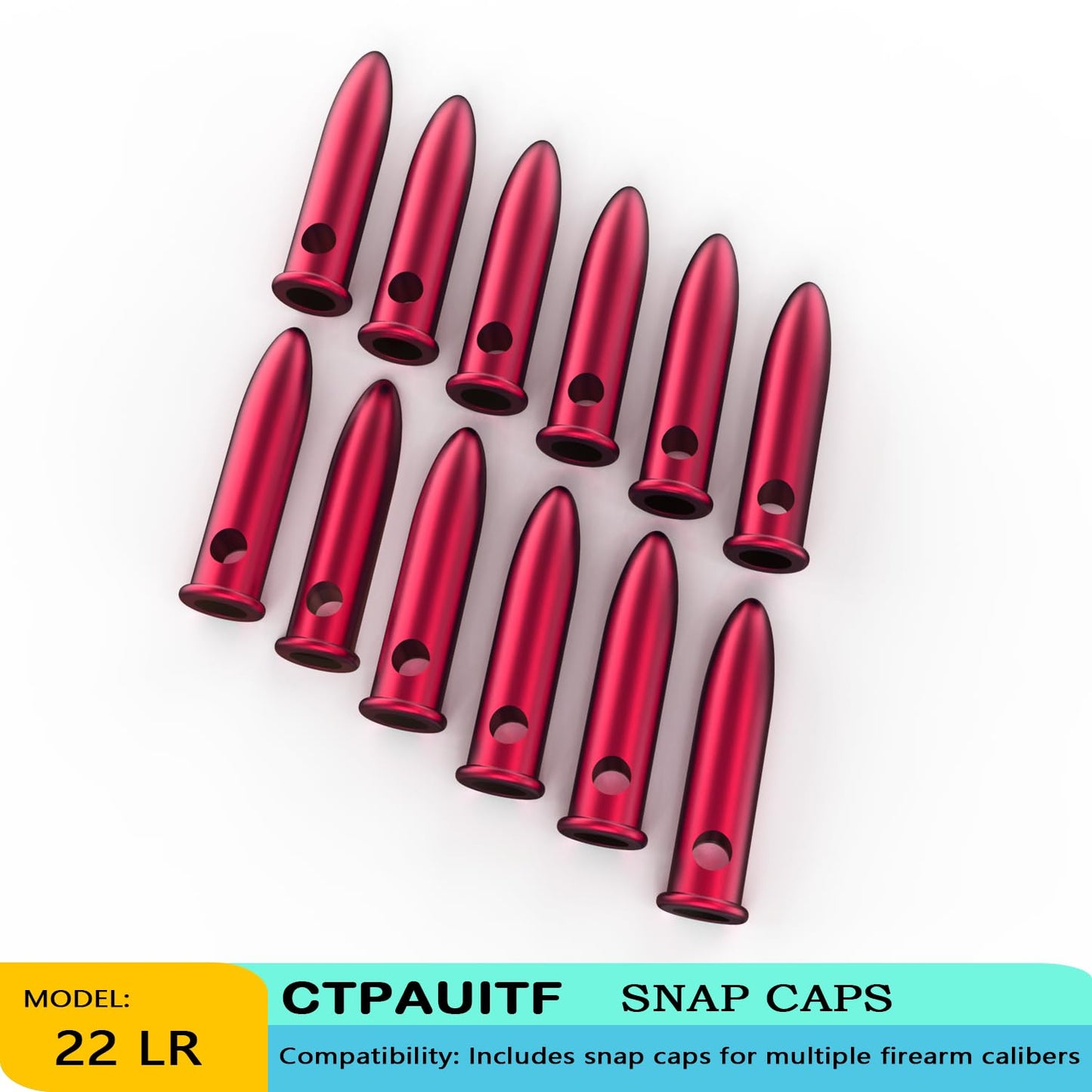 CTPAUITF Snap Caps for 45ACP 10 Rounds Round Action Training Training Dummy Rounds Practice Safe Loading Firing Close to Real Weight