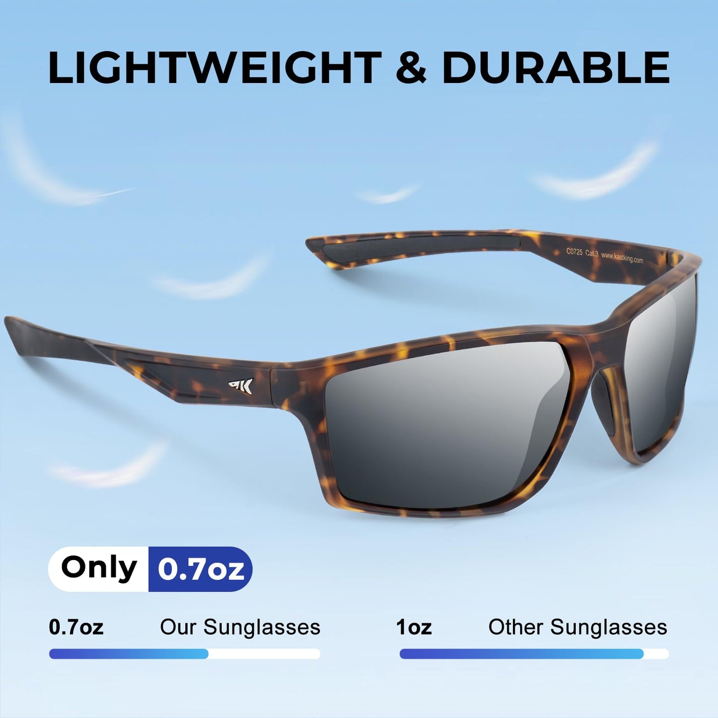 KastKing Osage Polarized Sport Sunglasses for Men and Women, Ideal for Driving Fishing Cycling Running, UV Protection