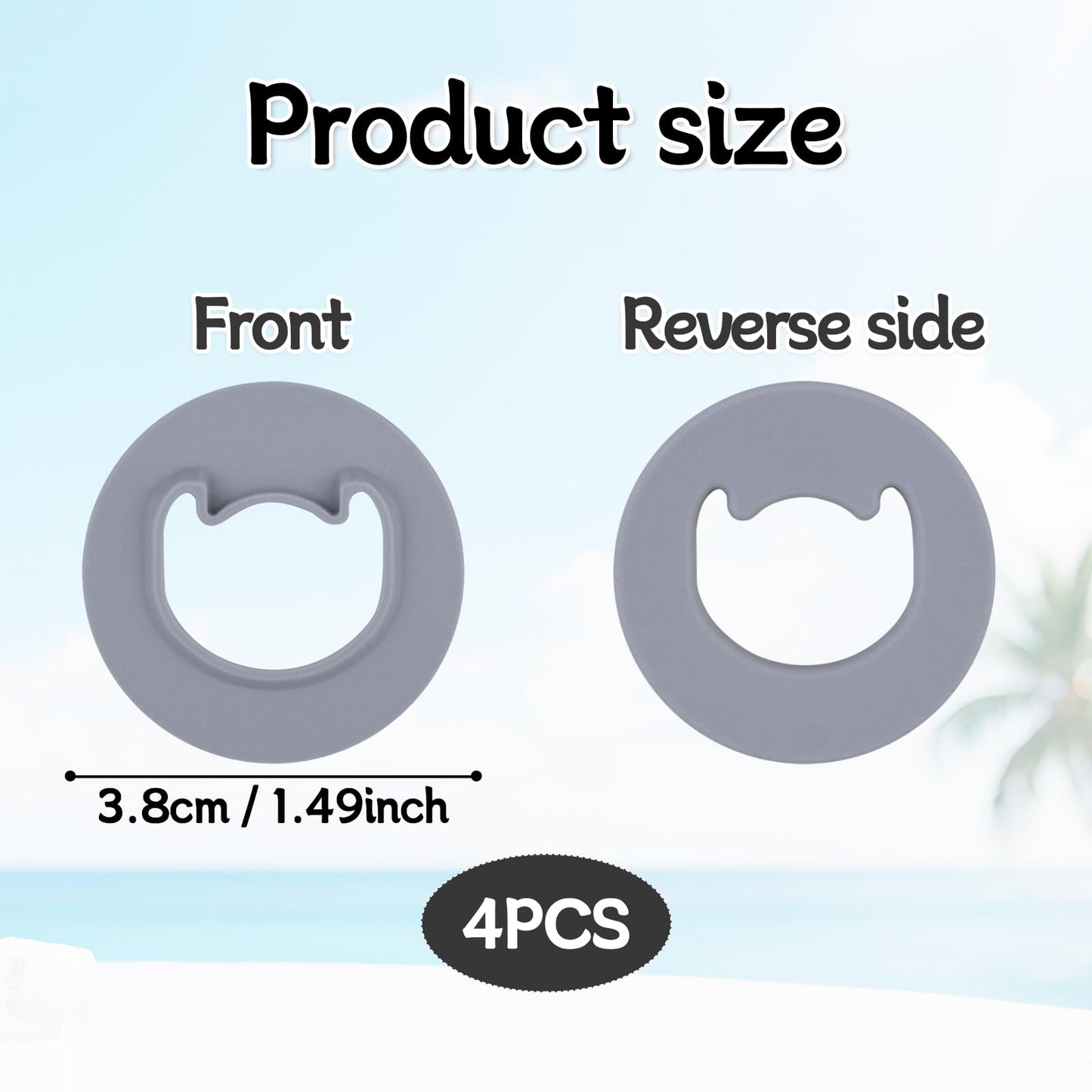 BMSQOFD 4pcs Replacement Stopper for Owala FreeSip Twist 18oz 24oz,Water Bottle Top Lid Gasket for Owala FreeSip Twist Series Seal Bottle Cap Mouth Stopper Part Accessories (Gray)