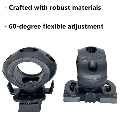 DKJEkdje Helmet Flashlight Holder Mount, Quick Release Tactical Airsoft Flashlight Clamp Mounting Bracket for Fast Helmet ARC Rail Fast ACH MICH Bump Helmet