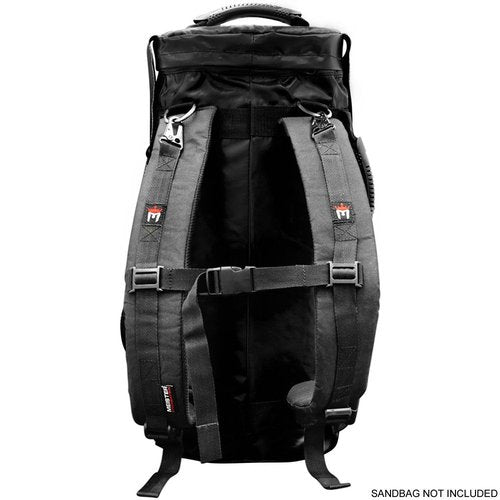 Meister Backpack Straps for 50lb Elite Fitness Sandbag - Weight Rucksack Attachment - Black