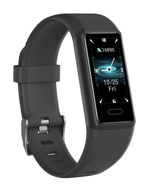 Cloudpoem Fitness Tracker, Fitness Watches for Women Men Pedometer Watch with 24/7 Heart Rate Monitor Sleep Tracker Step/Calorie Counter Stopwatch IP68 Waterproof Activity Trackers (Dark Black)