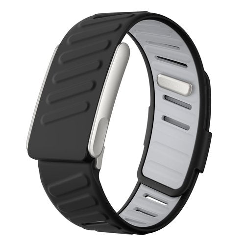 Rugged Comfort Silicone Wristband Compatible with WHOOP 5 | Whoop MG Band, Durable Soft Silicone Sports Loop Replacement Bands for Men Women with Metal Frame Connector (Black light gray, Whoop MG)