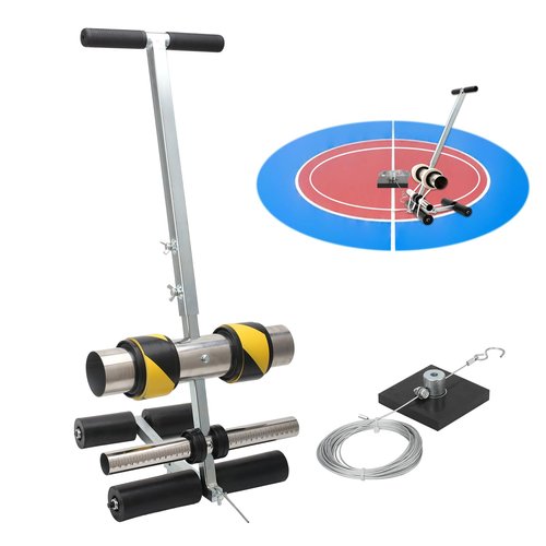 ZQVU Court Line Tape Machine Hand Pushed Floor Tape Applicator Playing Field Line Striping Machines Basketball Court Stencil Kit Width Adjustable Can Draw The Lines and Circles You Want