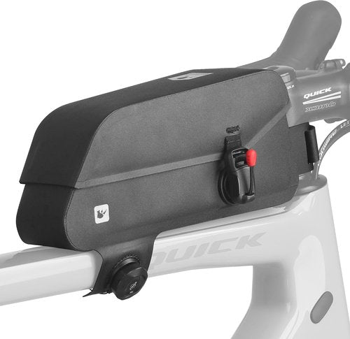 abamita Bike Frame Bag with Magnetic Flap Waterproof Top Tube Bike Bag Bike Packing Cycling Tools Storage Bag for Road MTB Bike (Black)