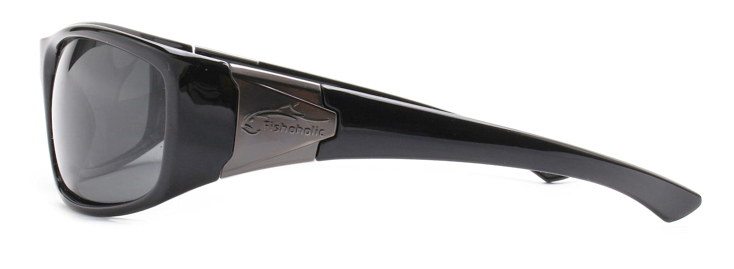 Fishoholic Polarized Fishing Sunglasses with Metal Logo UV400 Fishing Gift with Hard Case and Pouch