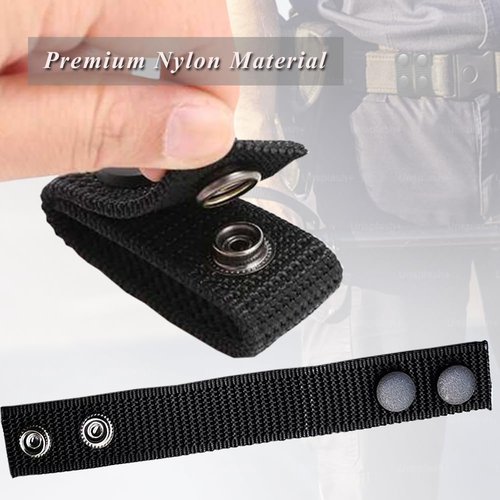 HANSPORTA Belt Keepers for Duty Belt 4Pcs Nylon Belt Keepers with Double Snaps 2¼" Wide Duty Belt Accessories Security Tactical Belt Loop for Law Enforcement Gear Police Equipment Accessories (Nylon)