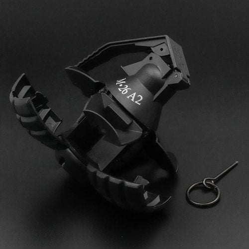 Zhongren CS Hand Grenades Toys Model Toy Spring Powered Impact for Battle Games Tactcial Airsoft Paintball (Black+Green)