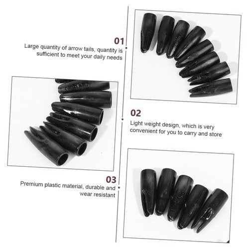 TOBBOMEY 50pcs Arrow Tails Plastic Arrow Covers for Accessories for Hunting and Training Comfortable Pulling