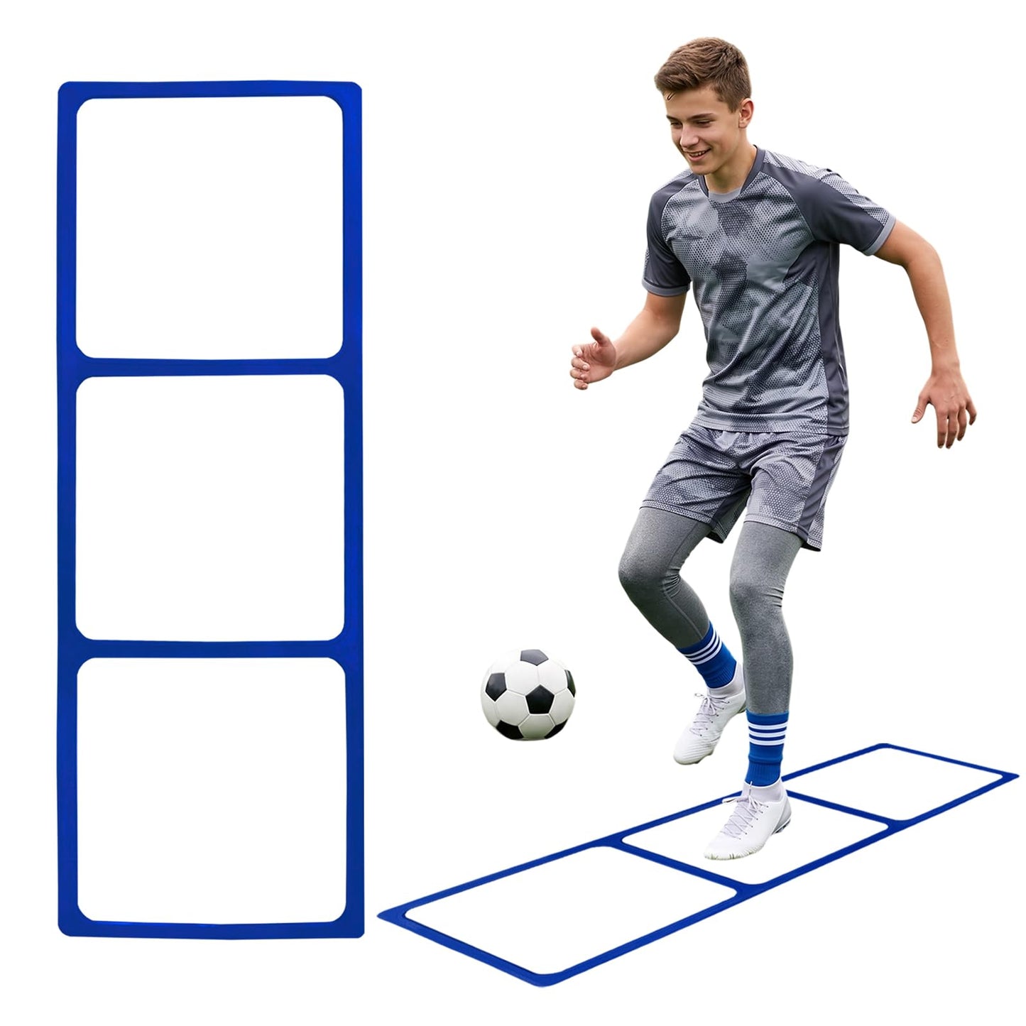 bibahala One-Piece Silicone Agile Ladder 1 PC Suitable for Sports & Fitness Step Training Soccer Footwork Practice Street Dance Step Training Auxiliary Kit for Various Indoor and Outdoor Floor Areas
