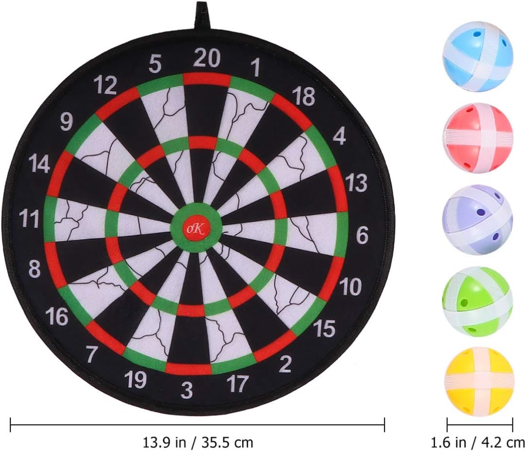 1set Delicate Round Cloth Dart Board Toy Kit Parent-boy Girl Interactive Sticky Soft for Indoor Fun Lightweight and Portable for Boys and Girls and Adults