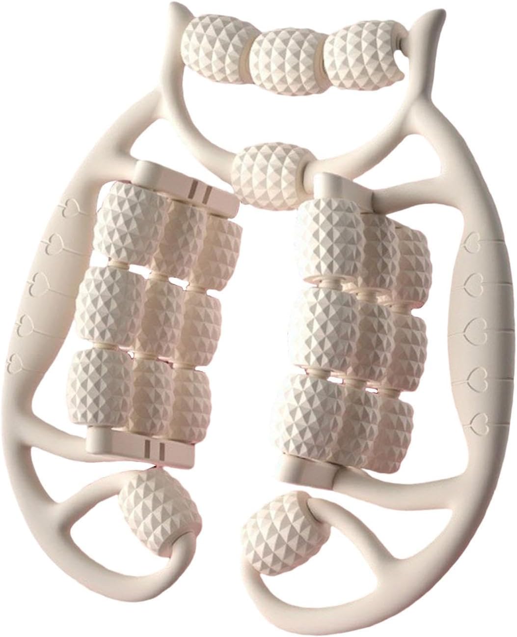 24 Wheels Muscle Roller for Leg, 360° Muscle Roller Massager, Multifunctional Handheld Massager for Wrist/Hand/Foot/Thigh, Muscle Relaxer for Running Indoor Sports Yoga Work Equipment, White