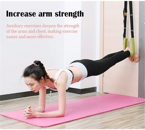 Xemz Back Bend Assist Trainer - Improve Back and Waist Flexibility, Door Flexibility Stretching Strap, Home Equipment for Ballet, Dance, Yoga, Gymnastics, Cheerleading, Splits (Rose)
