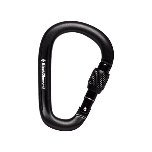 Black Diamond Pearlock Screwgate Carabiner, Black