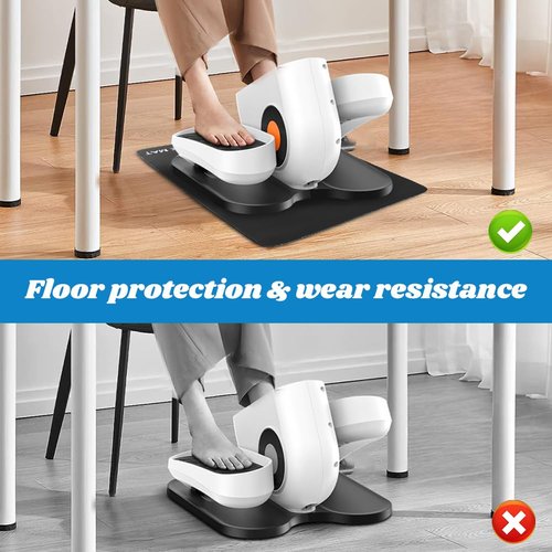 PUXING Ellipse Machine Mat Non-Slip Workout Mat for Ellipse Leg Exerciser Exercise Mats for Under Desk Ellipticals(Color:Black)