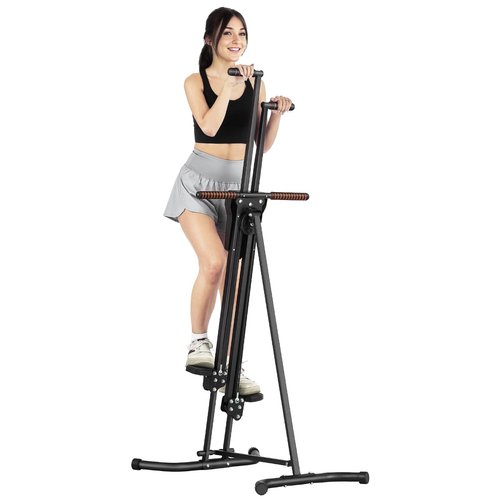Happybuy Stair Stepper, Vertical Climber for Home Gym Exercise,Step Range Exercise Machine, Compact Folding Cardio Climber, Full-Body Workout Climber with Height Adjustable Handlebar