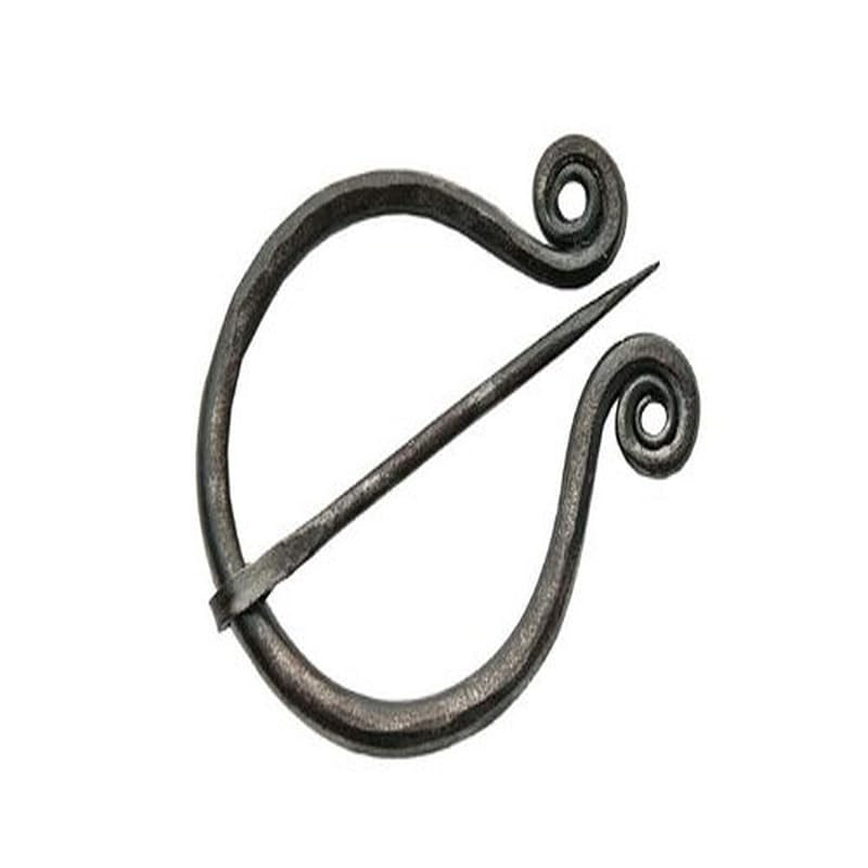 Medieval Cloak Pin 4.25 Inch Carbon Steel Celtic Viking Brooch