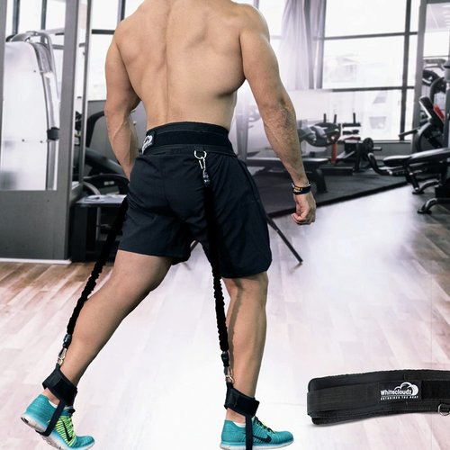 WHITECLOUDZ Vertical Jump Trainer, Professional Leg Strength Resistance Bands for Vertical Jump Training, Premium Jumping Trainer, Volleyball Trainer & Basketball Trainer -30 Lbs. Each Band
