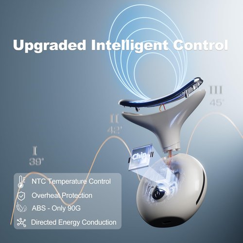 7 in 1 Face Massager Tool, Red Light Therapy for Face and Neck, Portable Face Lift Device, Neck Massager for Double Chin Reducer