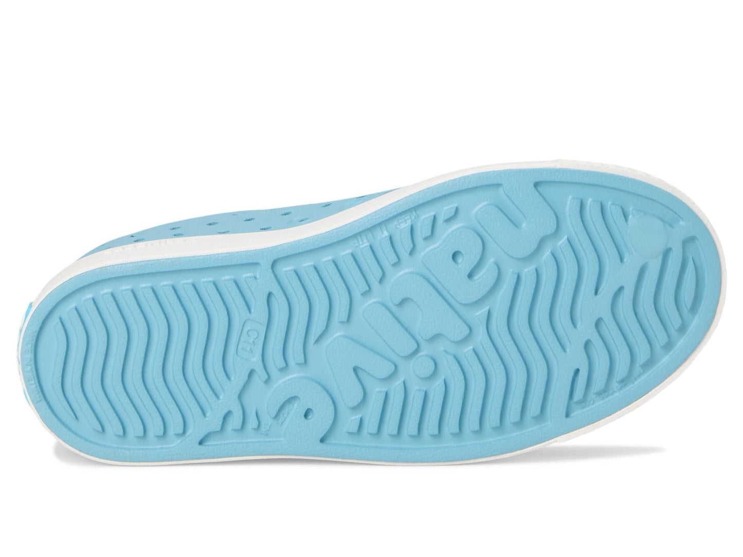 Native Shoes Unisex-Kids Jefferson Sneakers, Flux Blue/Shell White, 3 Little Kid