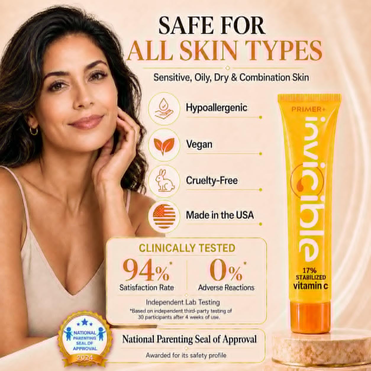 InviCible Primer+ 17% Vitamin C Makeup Primer & Dark Spot Corrector, 1 oz