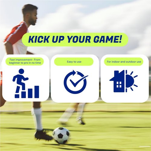VETRA Soccer Training Equipment - Soccer Rebounder Board with 2 Sandbags - Adjustable Durable Portable Wall & Replay Trainer for Ball Control, Passing & Shooting Rebounders