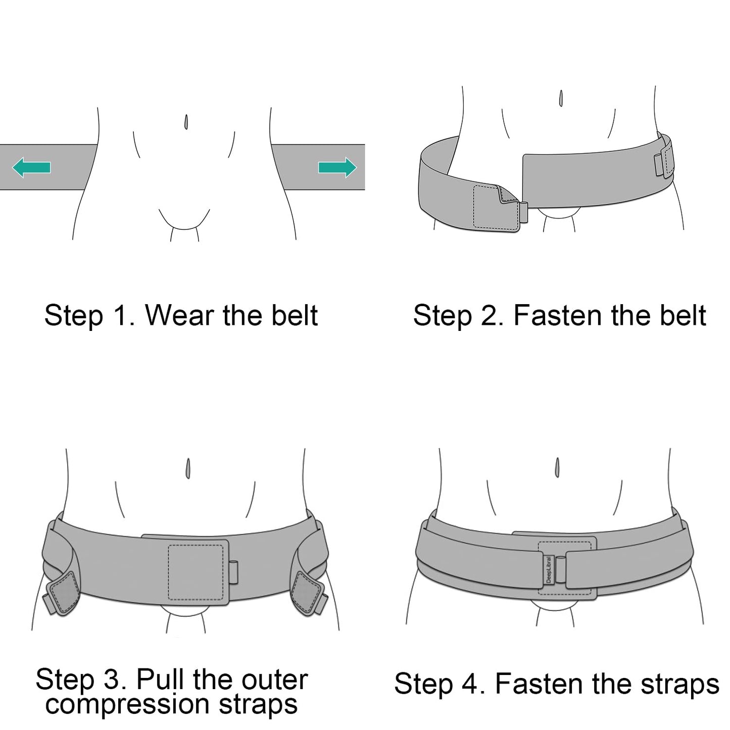Lightweight Back Brace for Lower Back Pain Under Clothes - Relief from Sciatica, Hip and Spine Pain - Breathable & Adjustable Lumbar Support Belt for Home, Work and Exercise - Suitable for Women&Men