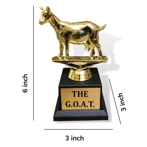 Goat Trophy Award for Coworkers, Boss, Friends and Sports | Engraved Awards and Trophies | Funny Trophy for Adults | Gag Christmas, White Elephant and Employee of The Month Gift