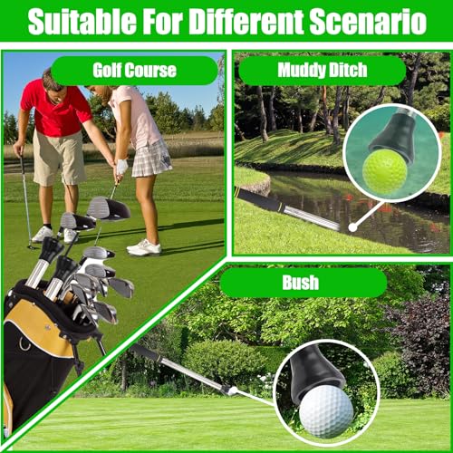 Golf Ball Picker Upper Retractor 30-44 Inch Telescopic Grabber with Suction Cup