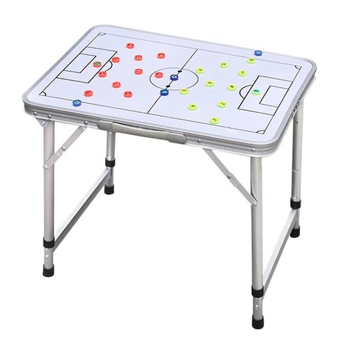 lhyangroupao Magnetic Dry Erase Coach Board, Football Coaching Clipboard, Dry Erase Board for Coaches, Soccer Whiteboard, Foldable Table Legs, Aluminum Alloy Material, The Perfect Coach Gifts(White)