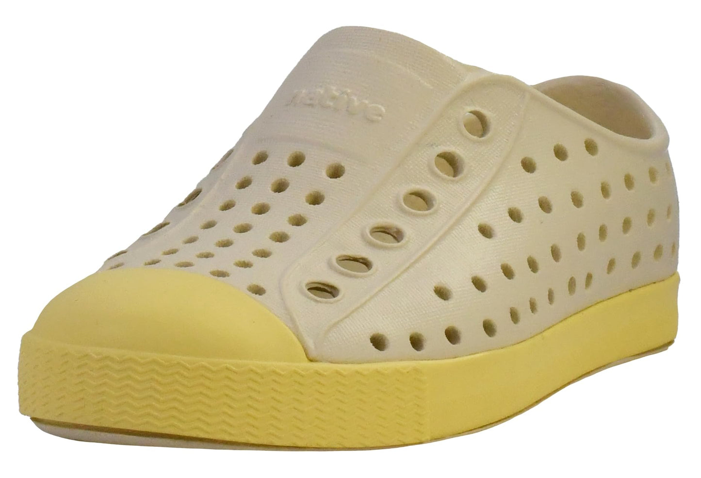 Native Shoes Unisex-Kids Jefferson Sneakers, Bone White/Gone Bananas Yellow, 2 Little Kid