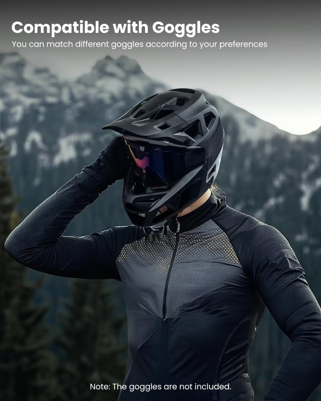 ILM Adult Mountain Bike Helmet Men & Women Full Face Lightweight BMX MTB Helmet ASTM CPSC CE Certified Cycling Helmet Model ZL-B068 (BW, Large)