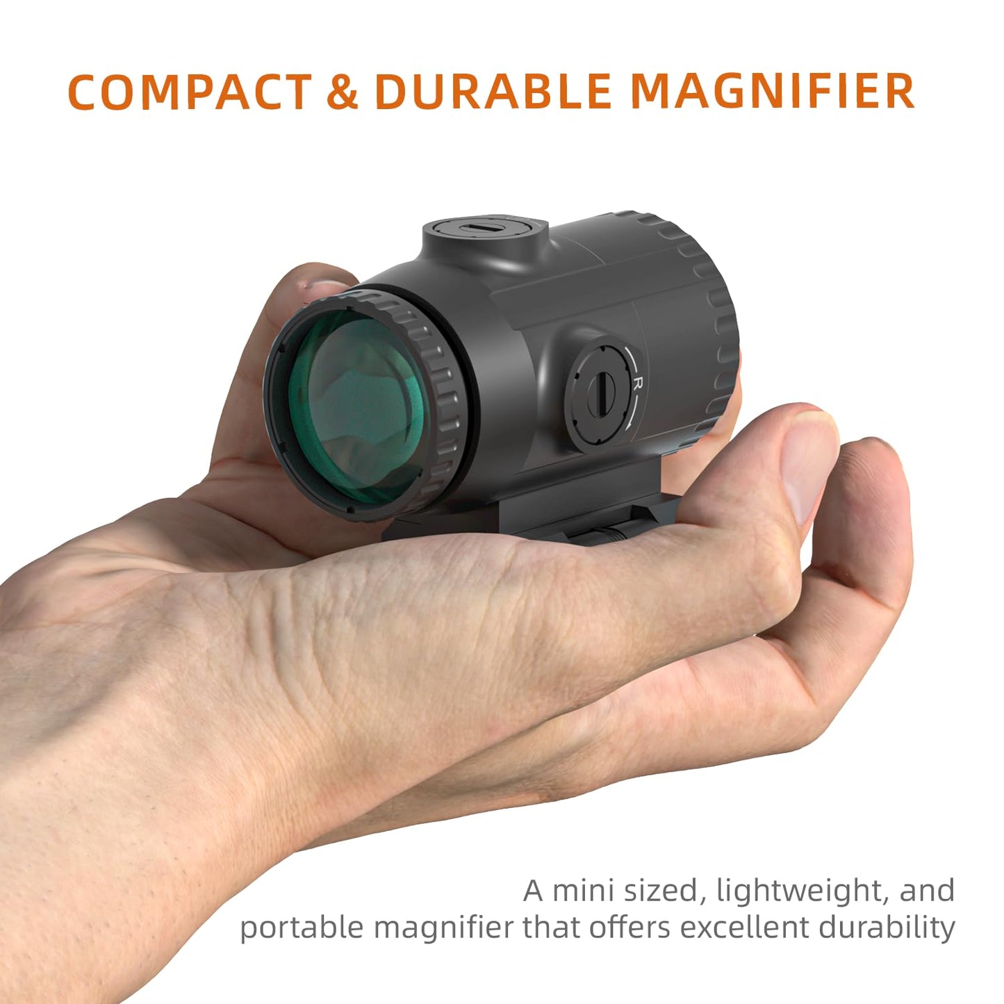 Vector Optics Paragon 3x18 Flip to Side Mini Magnifier, 1.4/1.6 inch Co-Witness Heights with a Riser Section, Easily Press to Flip, Lightweight, Fit for CQB and Medium to Close-Range Tactical