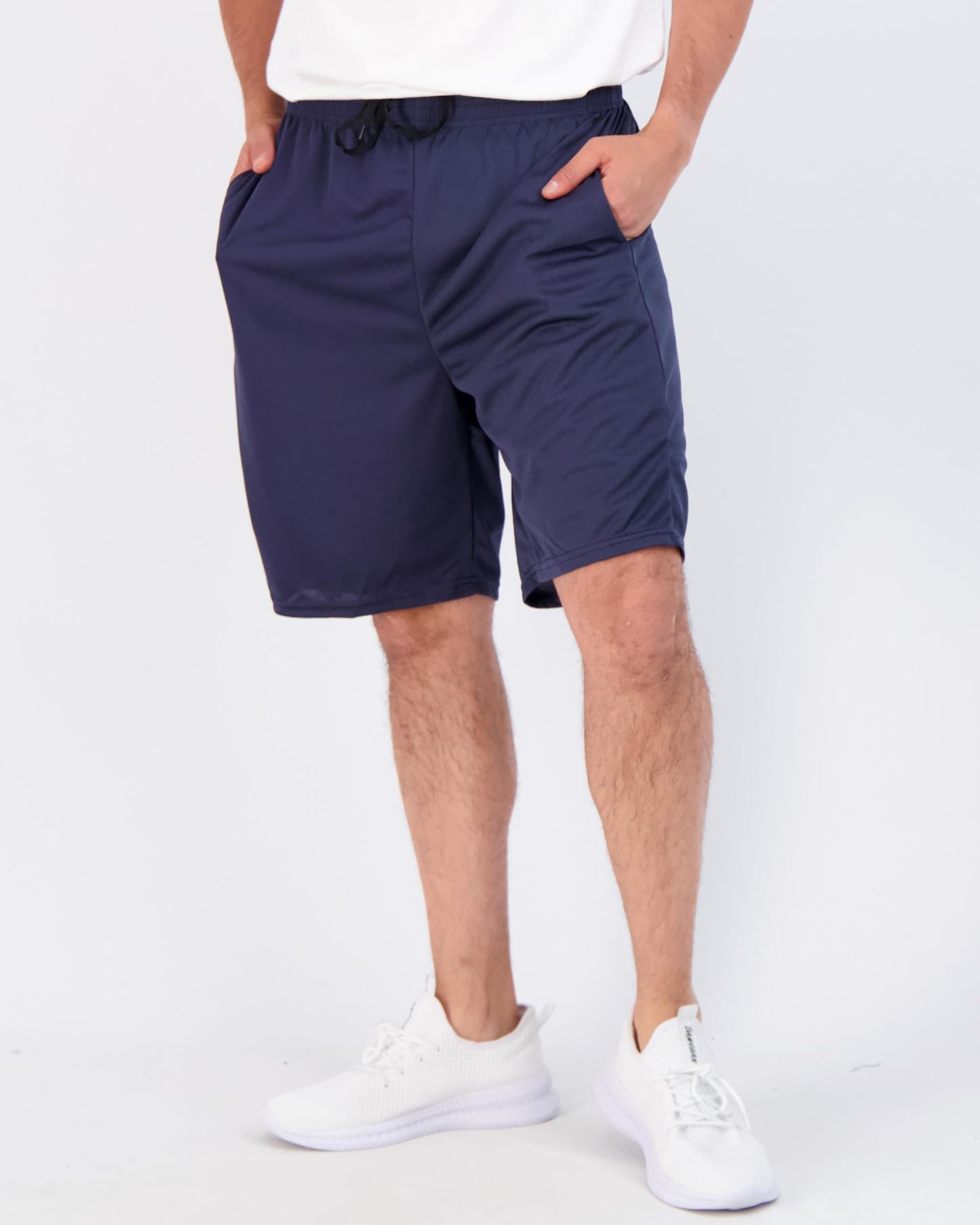 Real Essentials 3 Pack: Men’s 9" Mesh Basketball Shorts | Long Athletic Performance Gym Short with Pockets - Set 2, L