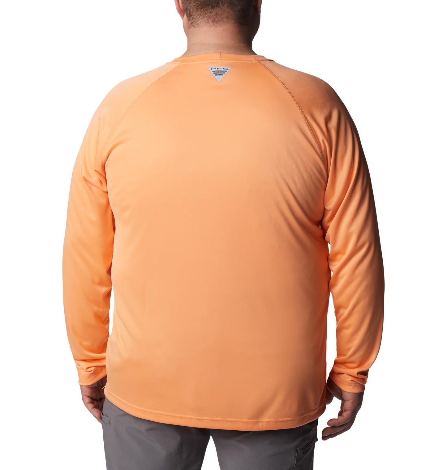 Columbia Men's PFG Terminal Tackle Long Sleeve Fishing Shirt, Bright Nectar/Vivid Blue Logo, 2X