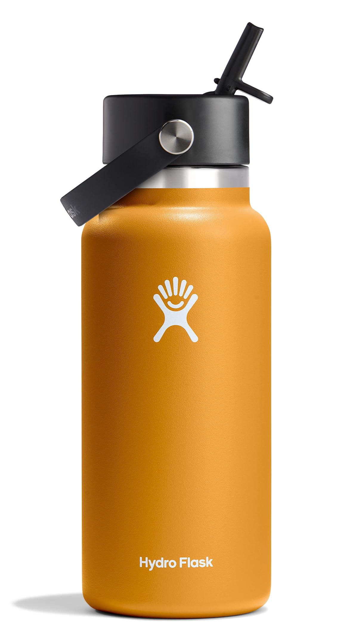 Hydro Flask Water Bottle - Insulated Stainless Steel - Wide Straw Lid, Non Spill, Leakproof in 32 Oz Fossil Brown