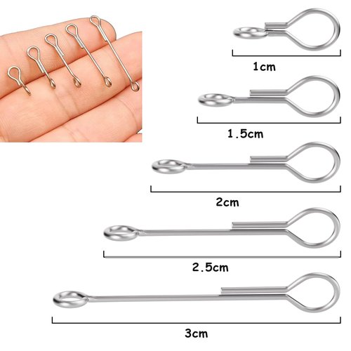 UVKDEENK Pack of 100 Fly Fishing Flies Articulated Shanks for Fishing Lure Make, Fly Tying Materials Connector for Tying Streamers & Hooks & Beads, Use in Fresh & Saltwater Trout Bass