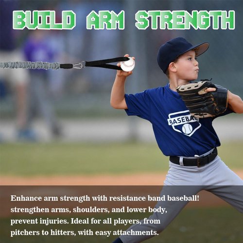 Baseball Resistance Band Training System - Core & Hip Belt for Swing Speed | Arm Strength Builder | Portable Baseball Training Equipment for Hitting & Pitching Drills