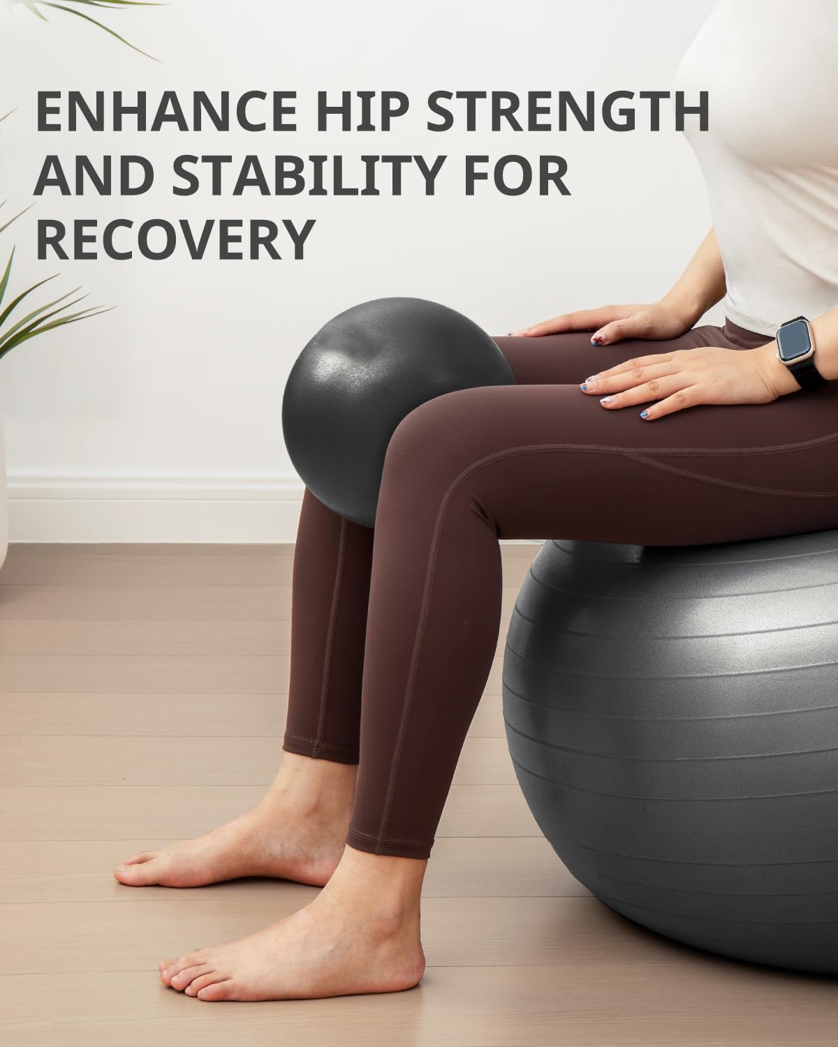 Trideer Pilates Ball 9 Inch with Pump, Exercise Balls Physical Therapy, Physical Therapy Equipment, Small Exercise Ball Between Knees, Small Pilates Ball for Yoga, Core, Office&Home Gym