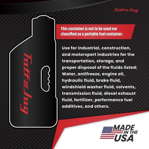 Tuff Jug | 5 Gallon Multipurpose Container | Black | 3-Pack
