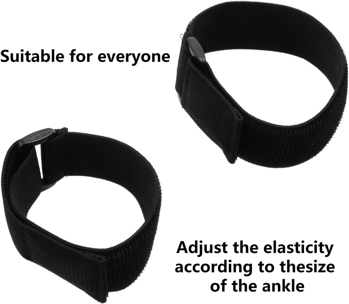 HywkingGrt 4 Pcs Black Elastic Ankle Straps Cycling Pant Leg Straps Adjustable Safety Band Boot Blousers for Climbing Fishing Outdoor Sport